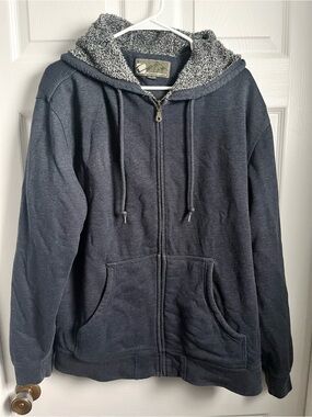 BC Clothing Co. Sweater Hoodie Jacket Fleece XL Men Blue Long Sleeve